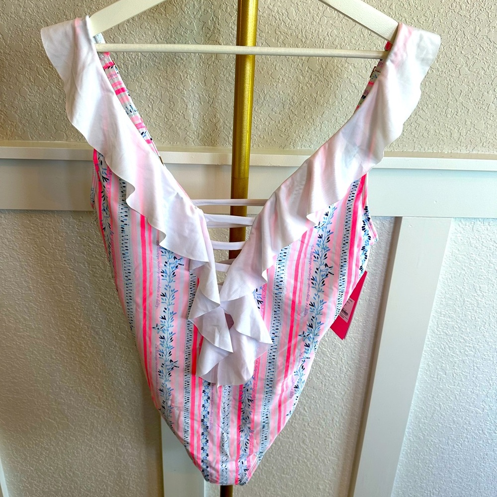 NWT Lilly Pulitzer One Piece White Resortwear - Size 14